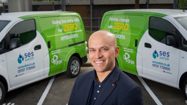Clients to use the service will be supplied with 100% renewable electricity to power the EVs. Pictured: Drax Retail’s chief executive Jonathan Kini